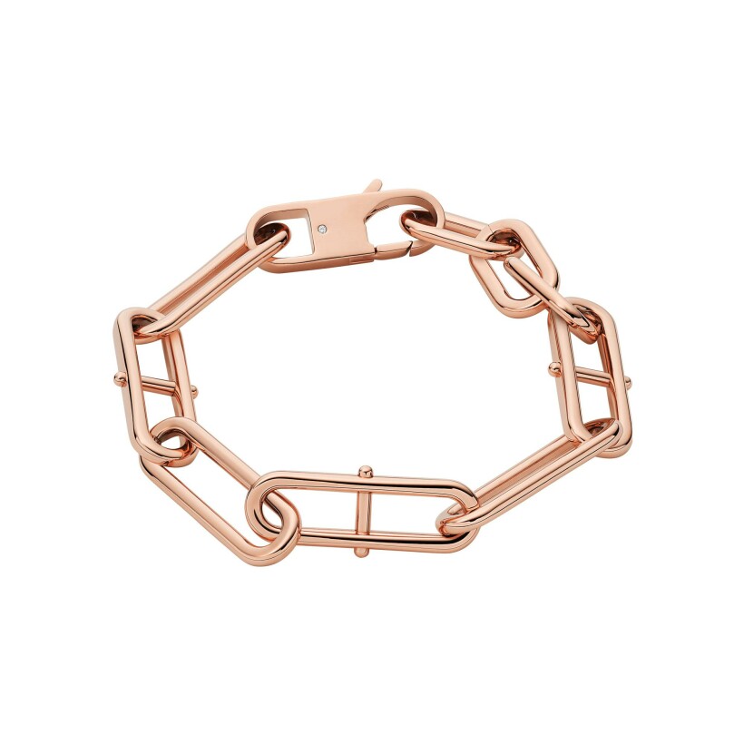 Bracelet FOSSIL D-Link en acier doré rose