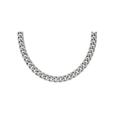 Collier FOSSIL Linear Texture Chain en acier