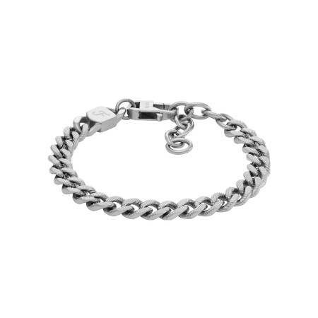 Bracelet FOSSIL Linear Texture Chain en acier