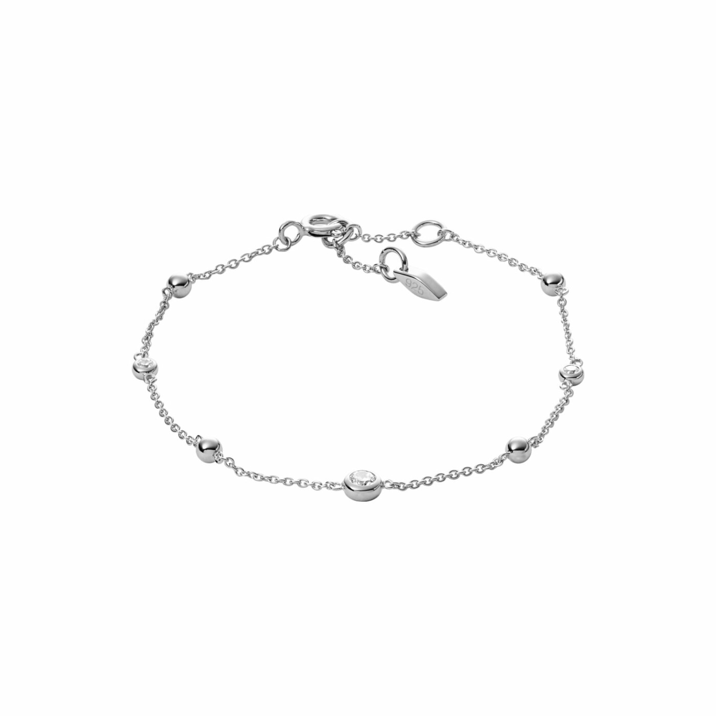 Bracelet FOSSIL Sterling Silver en argent et oxydes de zirconium