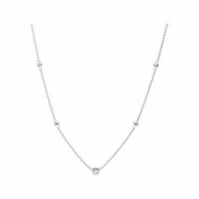 Collier FOSSIL Sterling Silver en argent et oxydes de zirconium