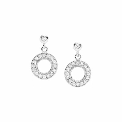 Boucles d'oreilles FOSSIL Sterling Silver en argent et oxydes de zirconium