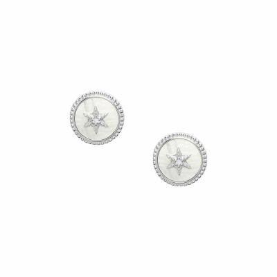 Boucles d'oreilles FOSSIL Sterling Silver en argent et nacre