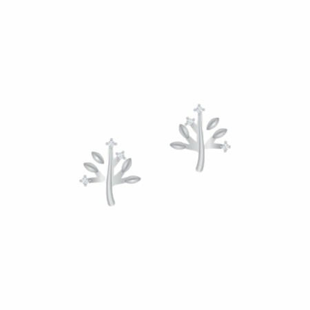 Boucles d'oreilles FOSSIL Elliott Tree Of Life en argent