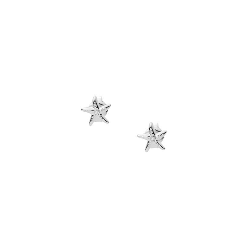 Boucles d'oreilles Fossil Sea Stars en argent