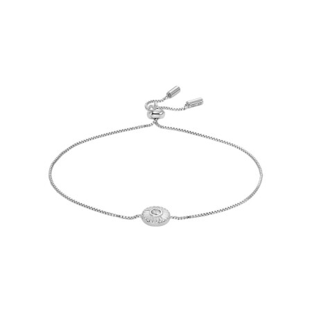 Bracelet FOSSIL Texture Circle en argent et oxyde de zirconium