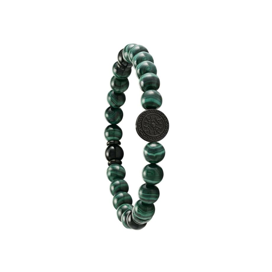 Bracelet Jourdan Bijoux en acier et malachite