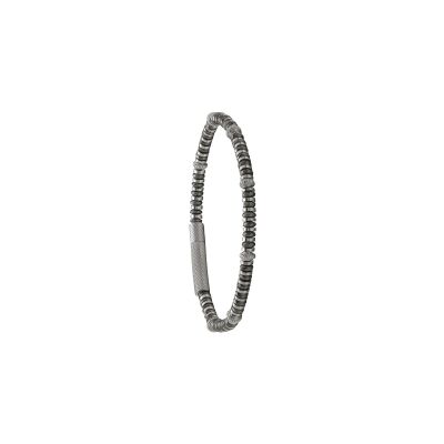 Bracelet Jourdan Bijoux Reflet en acier et hématite