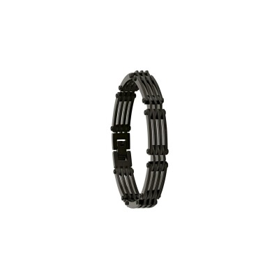 Bracelet Jourdan Bijoux Héritage Métal Acier Rio en acier PVD noir