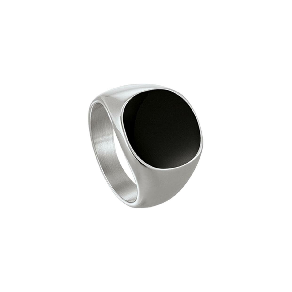 Bague Jourdan Bijoux Héritage Métal Acier Veligenda en acier et résine noire