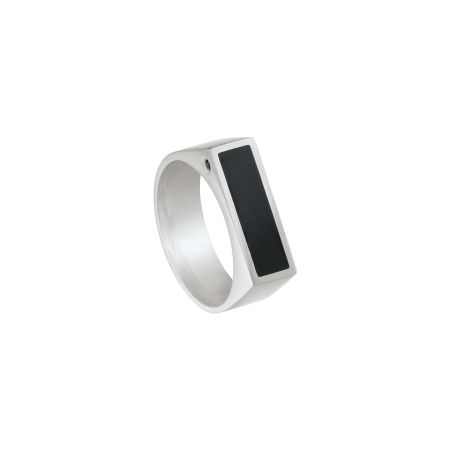 Bague Jourdan Bijoux en acier et diamant noir