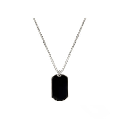 Collier Jourdan Bijoux Héritage Ranger en acier et onyx