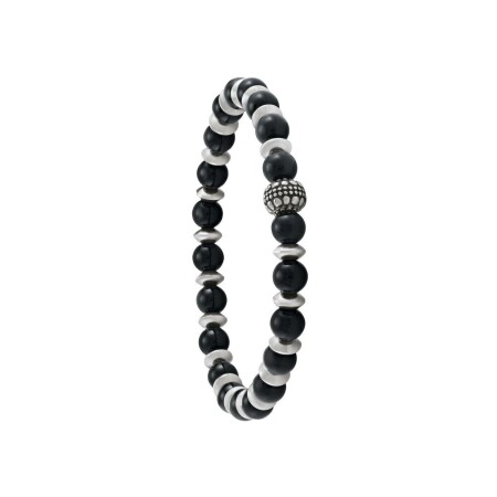 Bracelet Jourdan Bijoux en acier et onyx