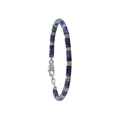 Bracelet Jourdan Bijoux en acier et lapis lazuli