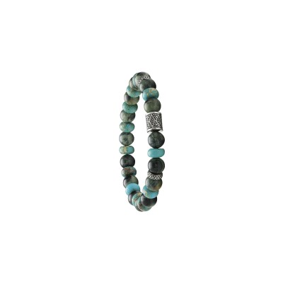 Bracelet Jourdan Bijoux Azor en acier et pierres de couleurs