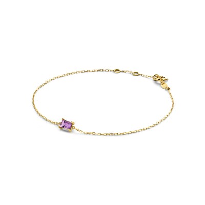 Bracelet Jackie Gold Medina en or jaune et améthyste