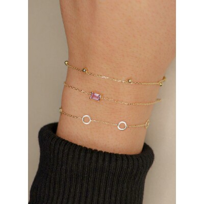 Bracelet Jackie Gold Medina en or jaune et améthyste