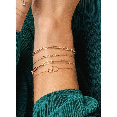 Bracelet Jackie Gold double cercle en or jaune