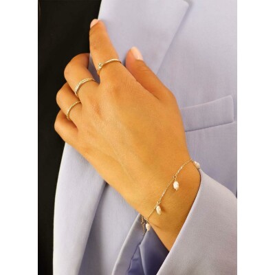 Bracelet Jackie Gold perles d'Amalfi en or jaune et perles de culture