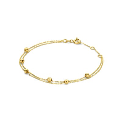 Bracelet Jackie Gold Double Bulles en or jaune