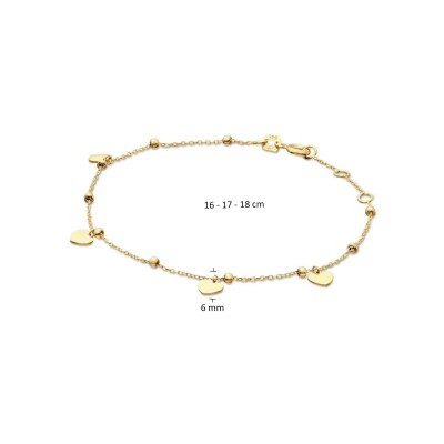 Bracelet Jackie Gold Coeurs en or jaune