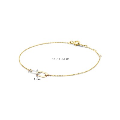 Bracelet Jackie Gold Cannaregio Bicolore en or jaune et or blanc