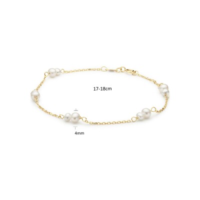 Bracelet Jackie Gold Perles Monte Carlo en or jaune et perles d'eau douce
