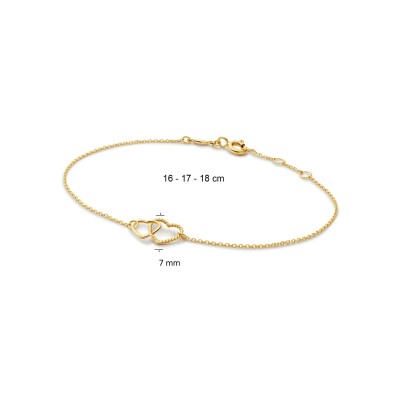 Bracelet Jackie Gold Connected Love en or jaune