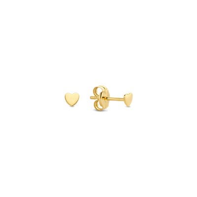 Boucles d'oreilles clous Jackie Gold Mini Coeur en or jaune