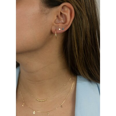 Boucles d'oreilles clous Jackie Gold Mini Coeur en or jaune
