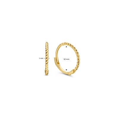 Boucles d'oreilles créoles Jackie Gold torsadées en or jaune