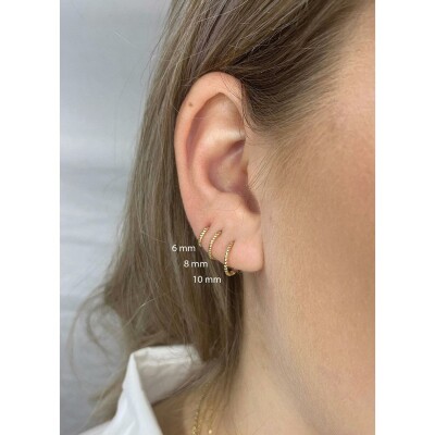 Boucles d'oreilles créoles Jackie Gold torsadées en or jaune