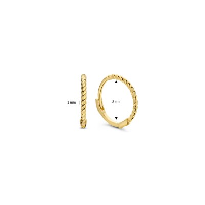 Boucles d'oreilles créoles Jackie Gold torsadées en or jaune