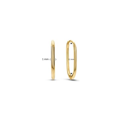 Boucles d'oreilles créoles Jackie Gold Ovales Grand Place en or jaune