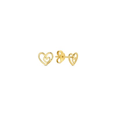 Boucles d'oreilles clous Jackie Gold I Heart London en or jaune