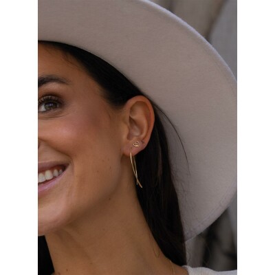 Boucles d'oreilles clous Jackie Gold I Heart London en or jaune