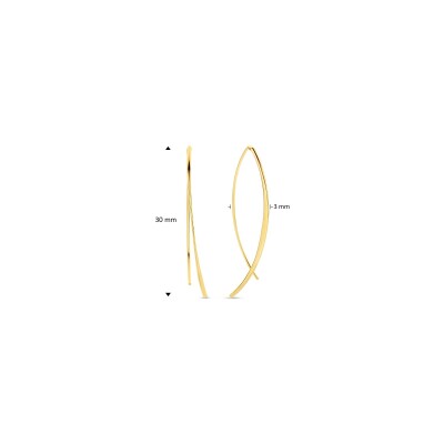 Boucles d'oreilles créoles Jackie Gold Mayfair en or jaune
