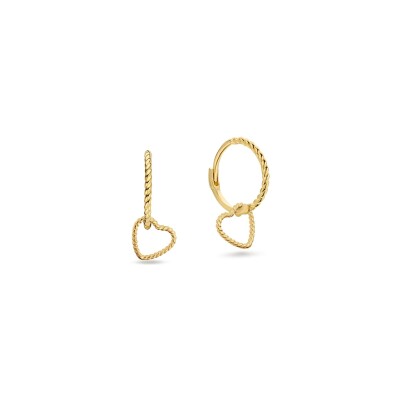 Boucles d'oreilles créoles Jackie Gold Amour en or jaune