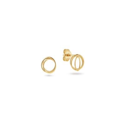 Boucles d'oreilles clous Jackie Gold Spindle en or jaune