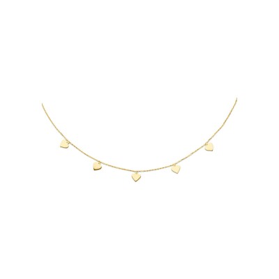 Collier Jackie Gold cœurs en or jaune