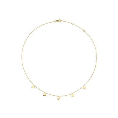 Collier Jackie Gold cœurs en or jaune
