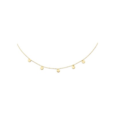 Collier Jackie Gold Petits Disques en or jaune