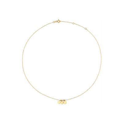 Collier Jackie Gold Petits Disques oscillants en or jaune