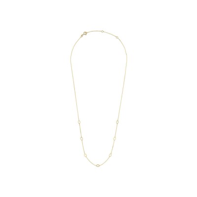 Collier Jackie Gold Long avec ovales en or jaune