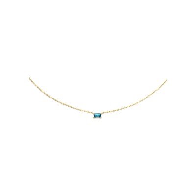 Collier Jackie Gold Medina en or jaune et topaze bleue