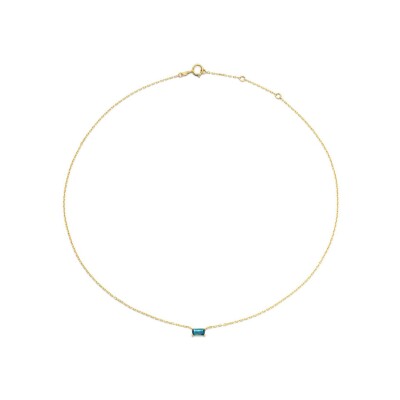 Collier Jackie Gold Medina en or jaune et topaze bleue