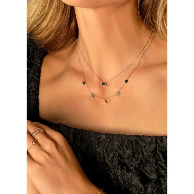 Collier Jackie Gold Medina en or jaune et topaze bleue