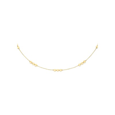 Collier Jackie Gold West End avec petits cercles pleins en or jaune
