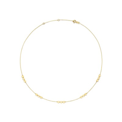 Collier Jackie Gold West End avec petits cercles pleins en or jaune