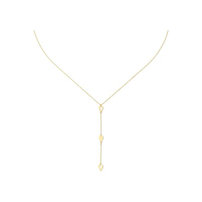 Collier Jackie Gold long Y avec gouttes en or jaune